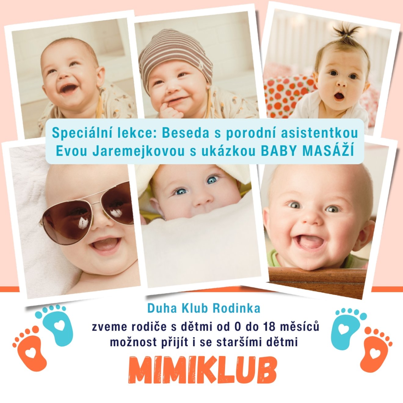 Mimiklub – Speciální lekce: s Evou Jaremejkovou a BABY MASÁŽÍ 2026