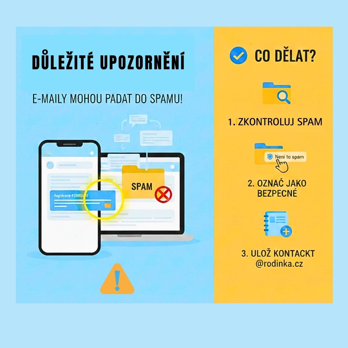 Důležité upozornění: Doručování našich e-mailů