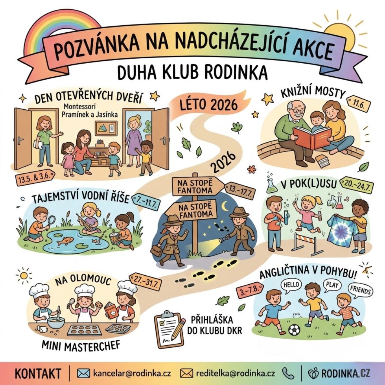 POZVÁNKA NA NADCHÁZEJÍCÍ AKCE - LÉTO 2026